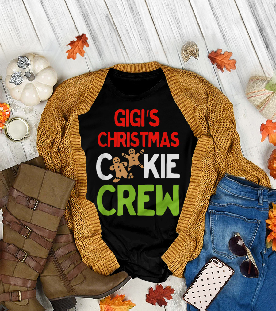 Gigi's Christmas Cookie Crew Gingerbread Holiday Fun T-Shirt