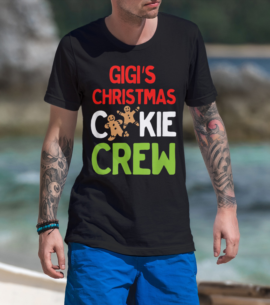 Gigi's Christmas Cookie Crew Gingerbread Holiday Fun T-Shirt