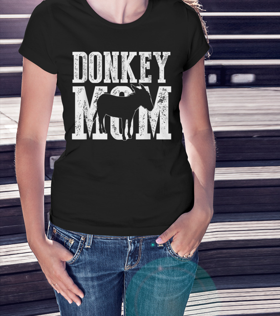 Donkey Mom Donkey Lover Pet Silhouette Image T-Shirt