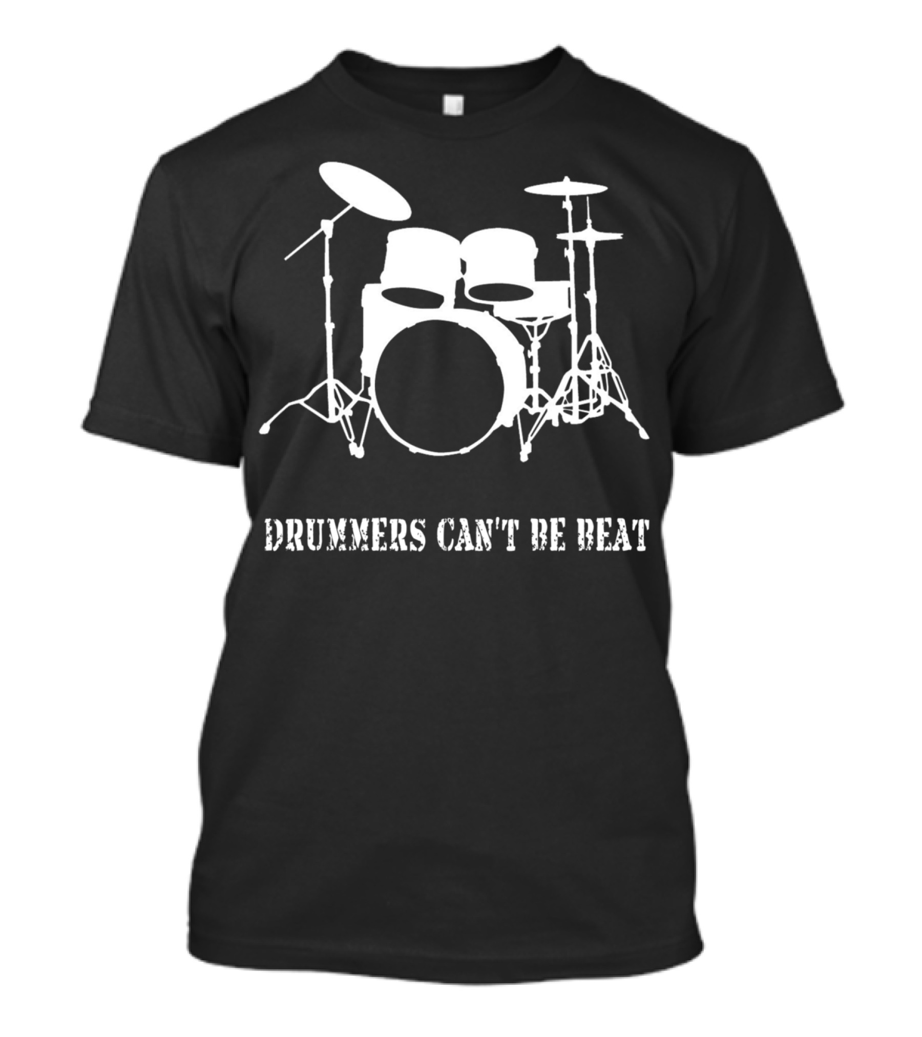 Drummers Can't Be Beat Funny Drummer Musician Drum Kit T-Shirt