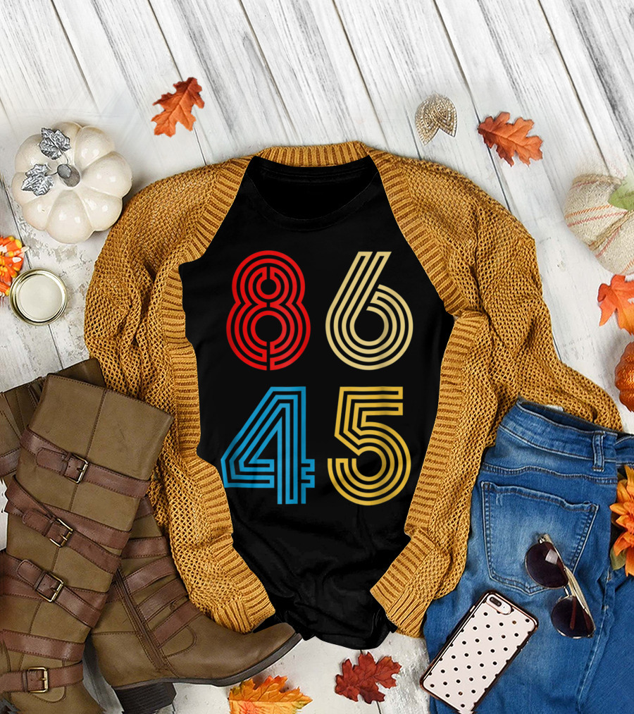 Anti Trump 8645 Retro Colorful Numbers T-Shirt