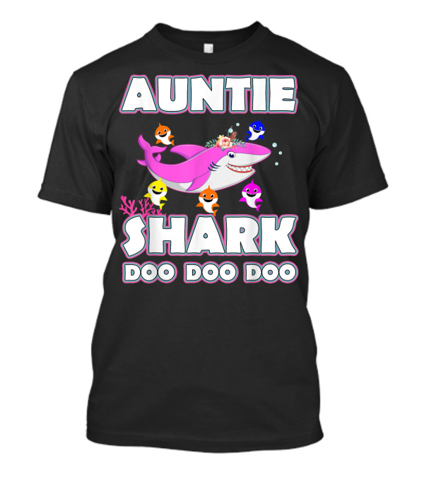 Auntie Shark Doo Doo Doo Cute Family Sharks T-Shirt