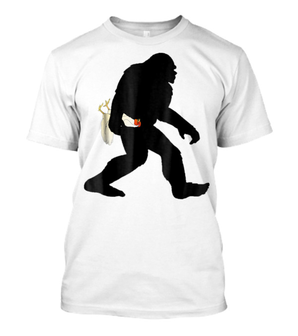 Funny Bigfoot Carrying Chicken Boys Sasquatch T-Shirt