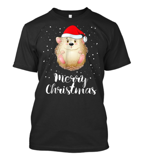 Merry Christmas Porcupine Family Group Matching Holiday T-Shirt