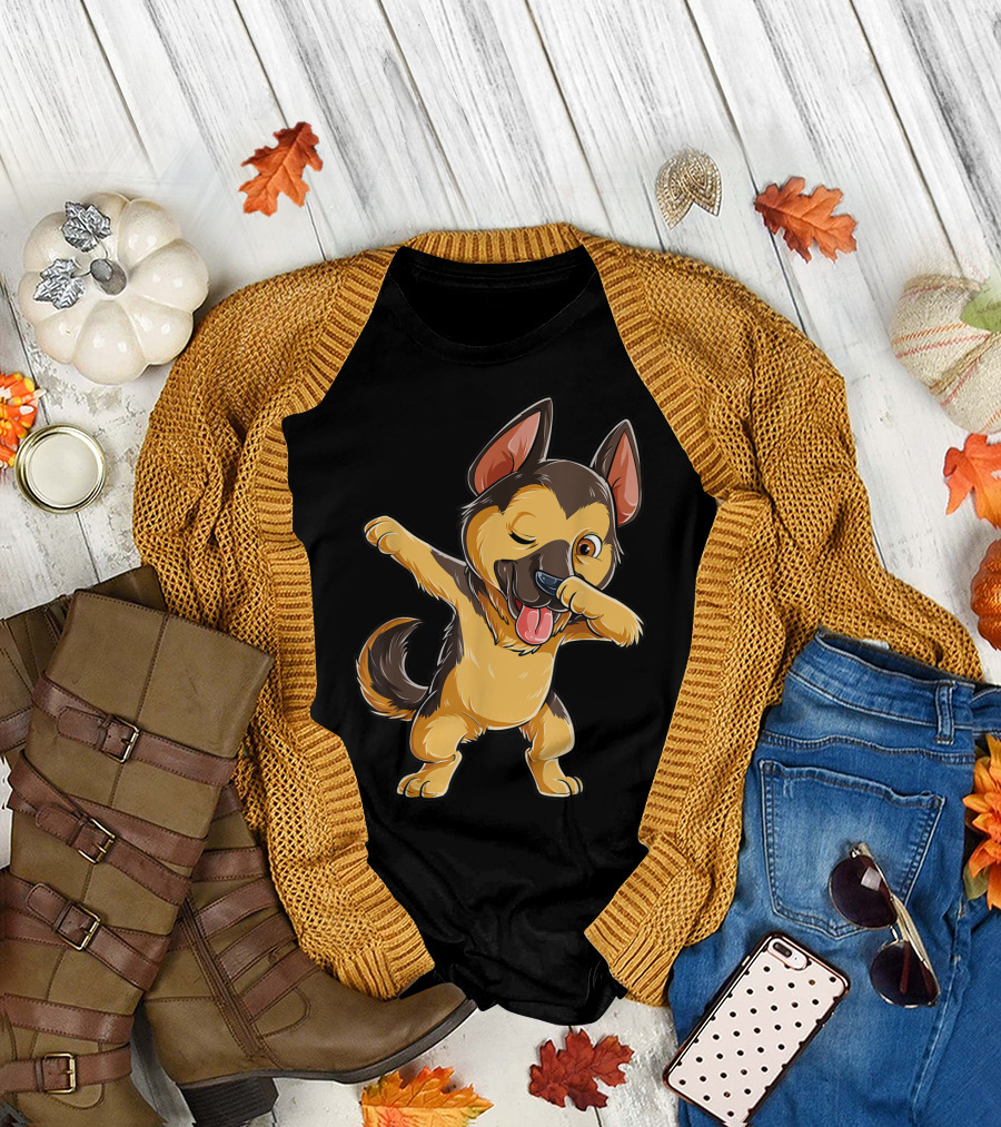 Dabbing German Shepherd Puppy Dance Boys Lover16 T-Shirt