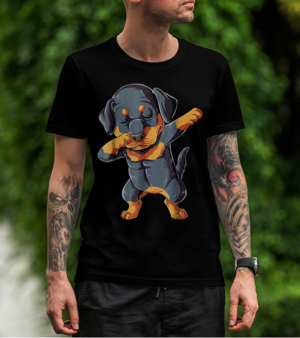 Rottweiler Dab Dance Puppy Kids Boys Lovers 13 T-Shirt