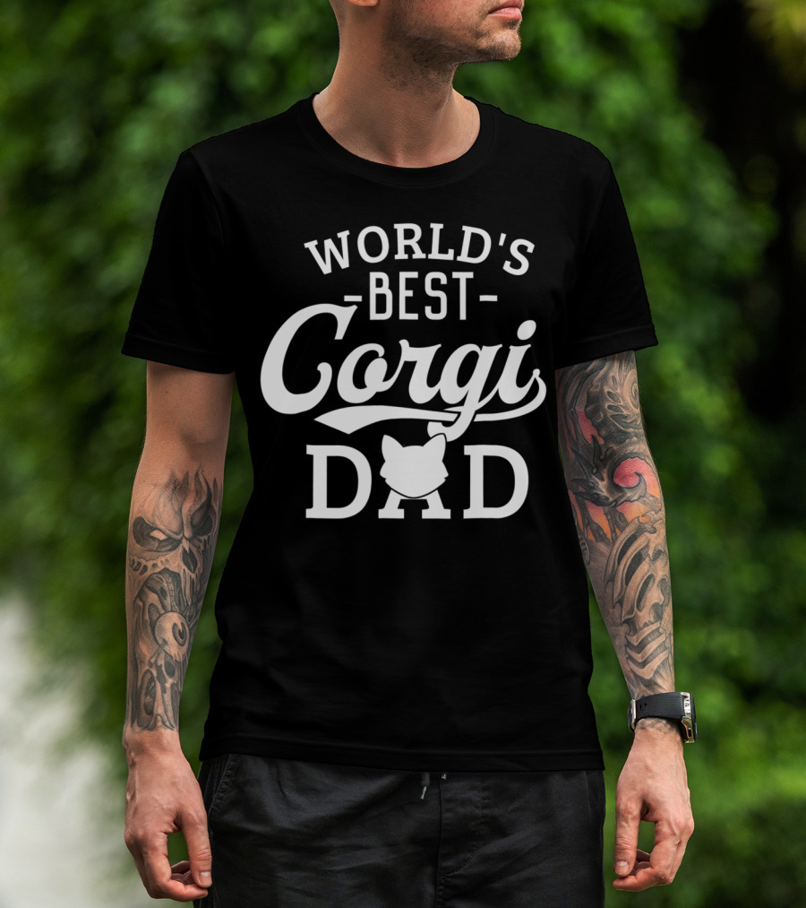World's Best Corgi Dad Funny T-Shirt