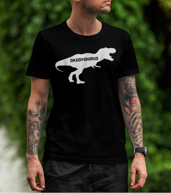 Daddysaurus Dinosaur Dad T-Rex T-Shirt