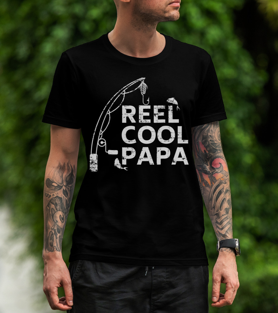 Fishing Dad Reel Cool Papa Vintage69 Classic Angler T-Shirt