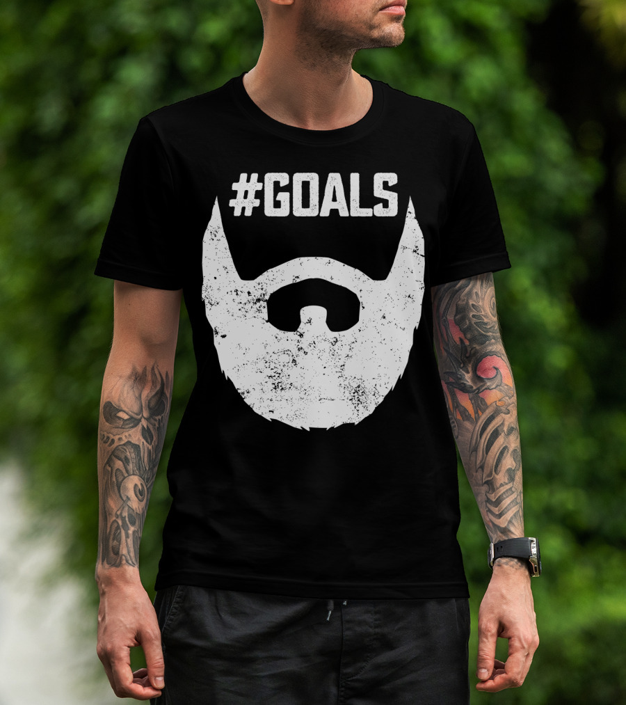 Goals Beard For Bearded Dad Husband T-Shirt