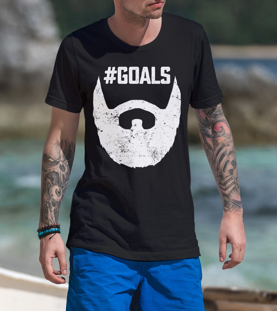 Goals Beard For Bearded Dad Husband T-Shirt