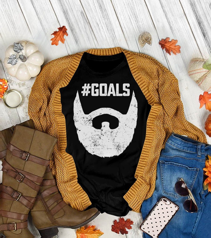 Goals Beard for Bearded Dad Husband T-Shirt