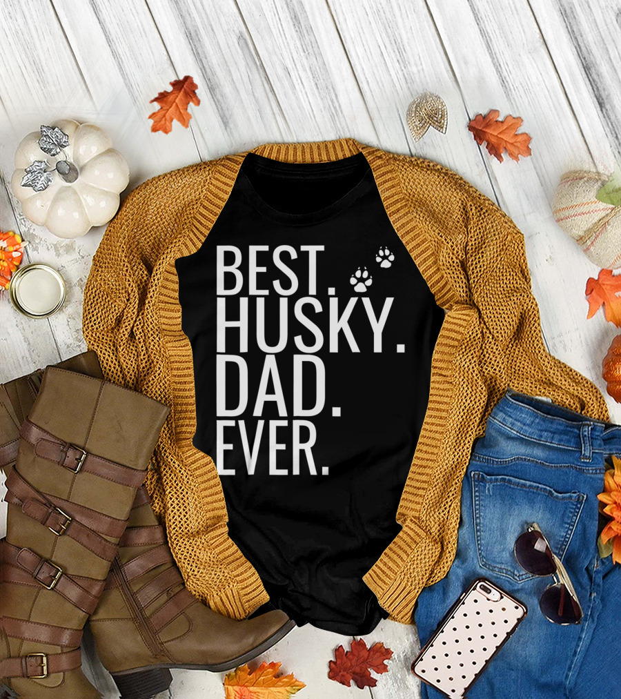 BEST HUSKY DAD EVER Mens Best Husky Dad Ever for dog lovers93 T-Shirt