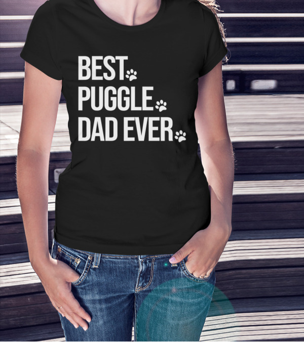 Best Puggle Dad Ever Paws T-Shirt