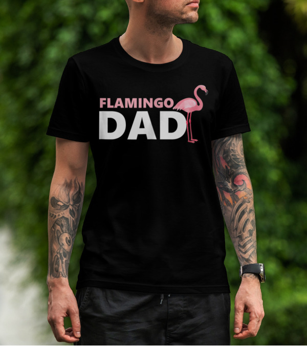 FLAMINGO DAD Mens Tropical Papa T-Shirt