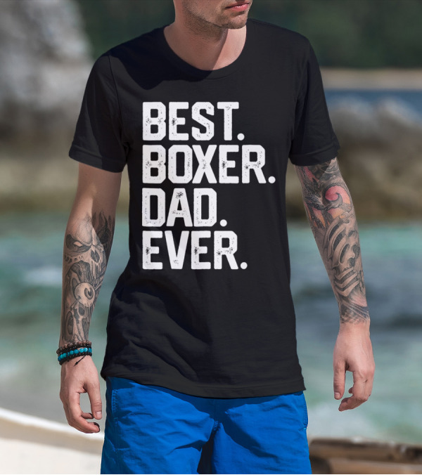 Best Boxer Dad Ever Mens Funny Dog Love Christmas22 T-Shirt