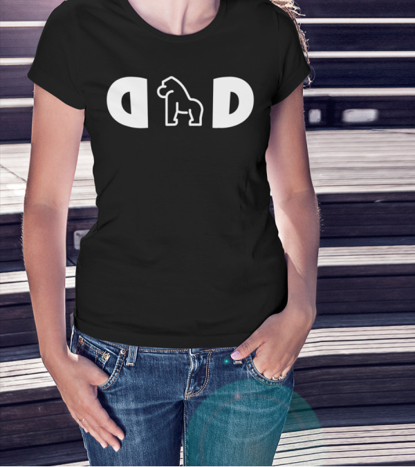 Mens Gorilla Dad Funny Husband T-Shirt