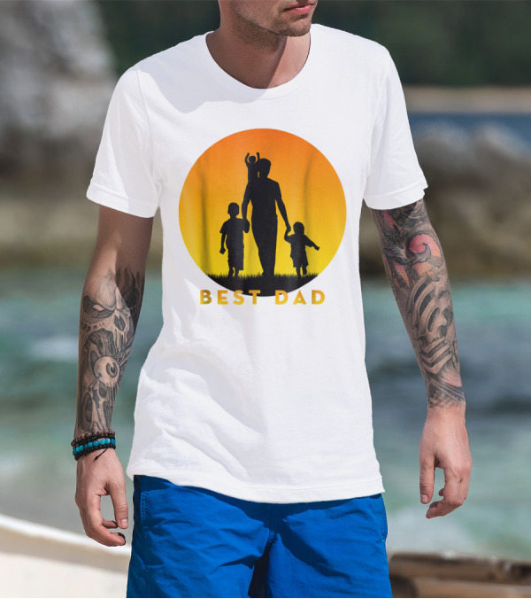 BEST BEST DAD Of 3 Kids Cool T-Shirt