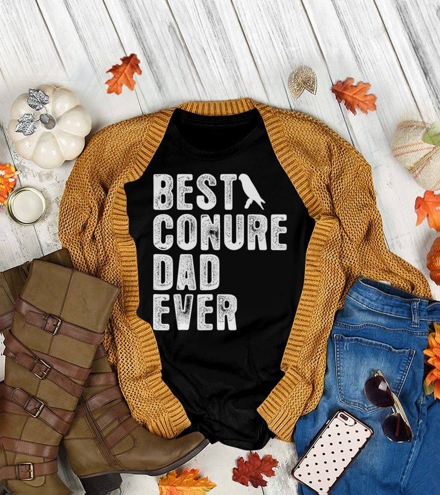 Best Conure Dad Ever Parrot T-Shirt