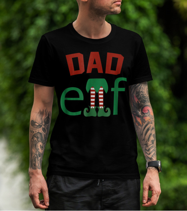 Dad Elf Christmas Family Matching Holiday T-Shirt