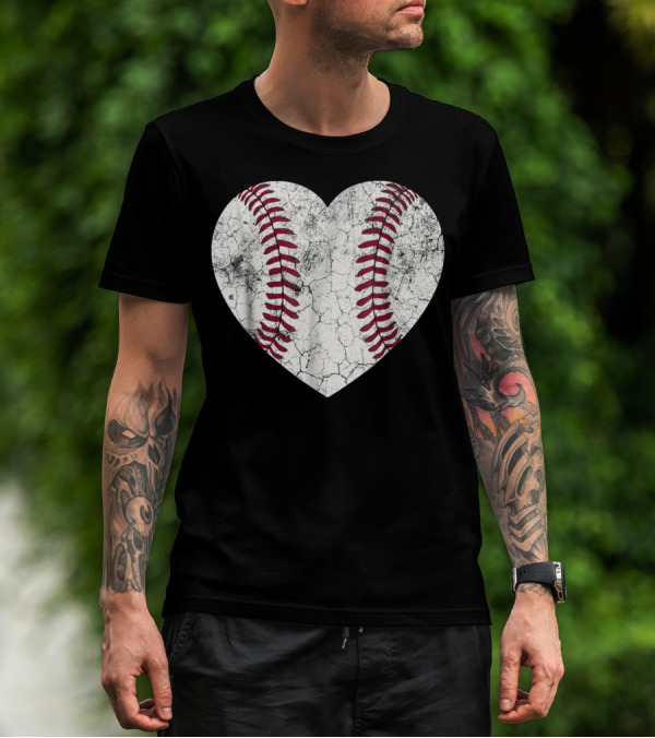 Baseball Heart Softball Love Fun T-Shirt