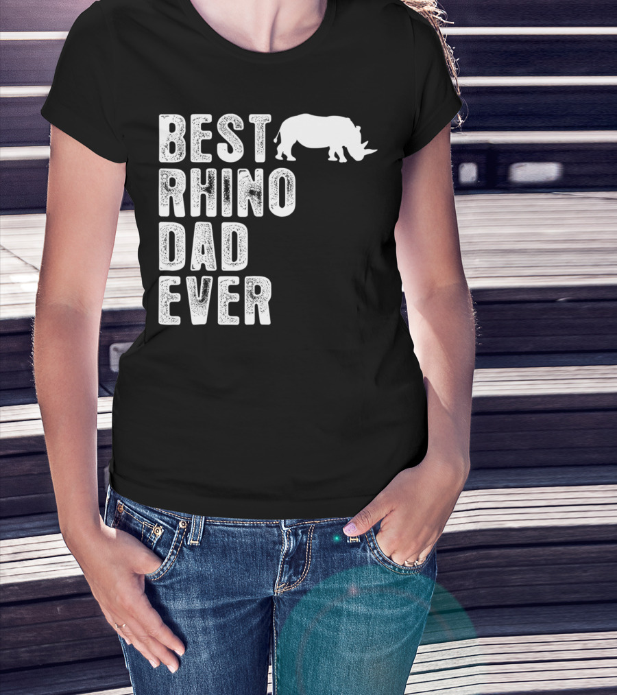 Best Rhino Dad Ever Rhinoceros T-Shirt