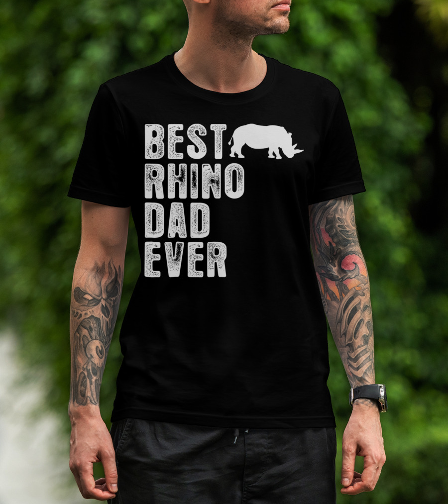 Best Rhino Dad Ever Rhinoceros T-Shirt