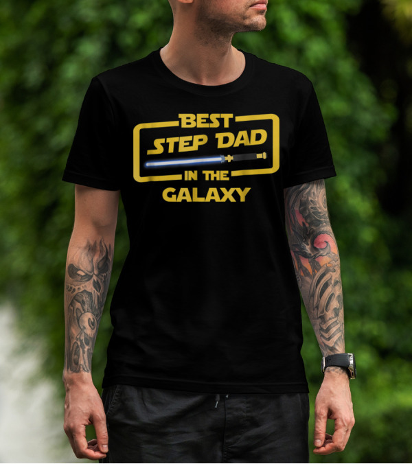 Best Step Dad In The Galaxy Lightsaber T-Shirt