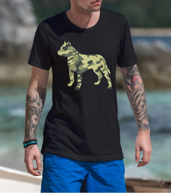 Camouflage Pitbull Mom Pitbull Dad Camo Pit Bull T-Shirt