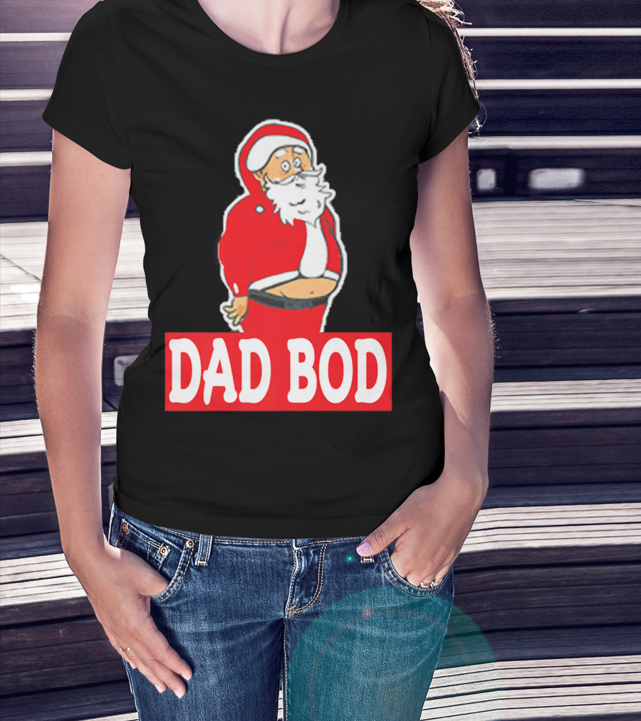 Dad Bod Funny Christmas Santa Belly UglyParty45 T-Shirt