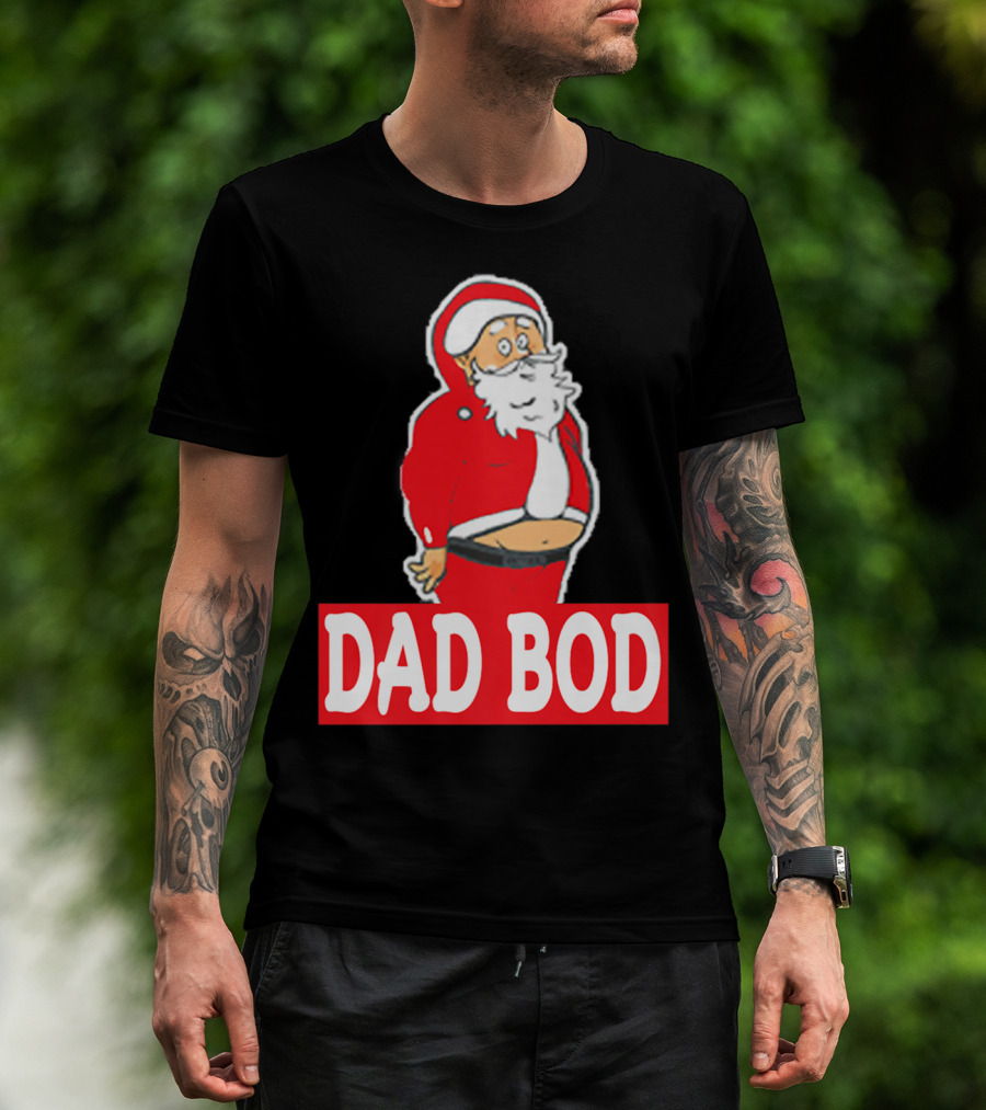 Dad Bod Funny Christmas Santa Belly UglyParty45 T-Shirt