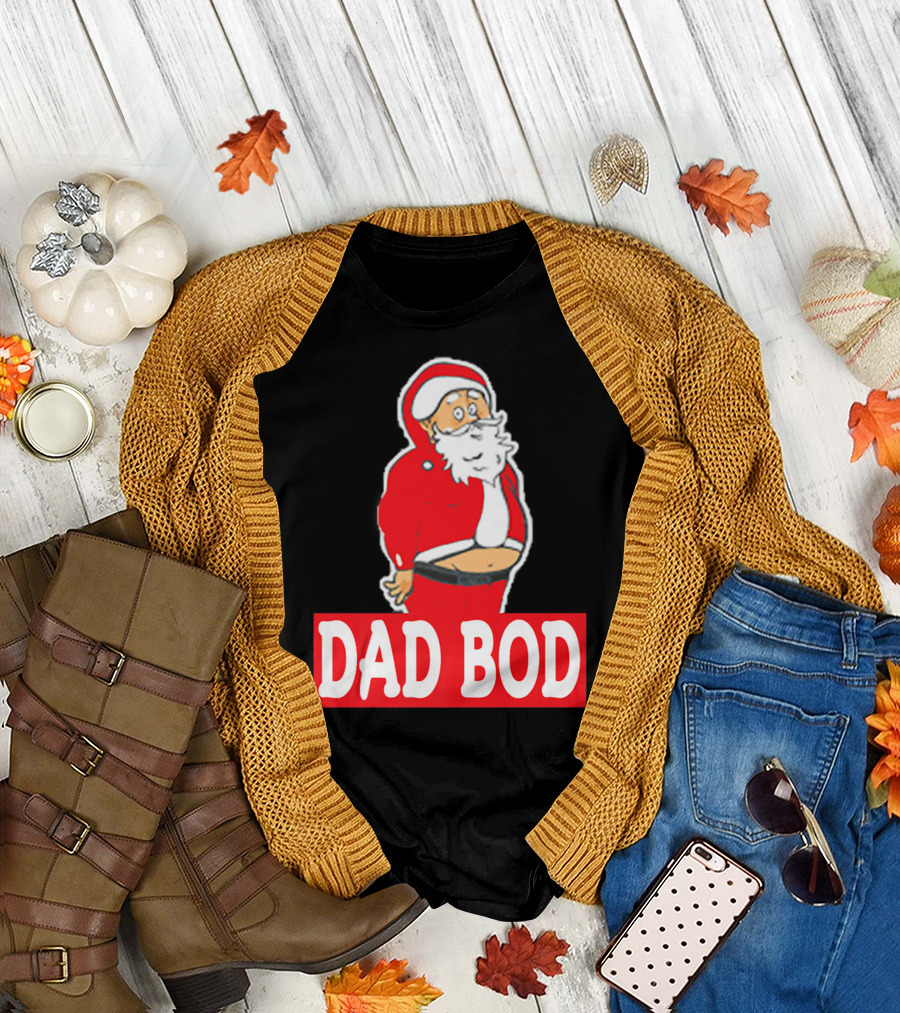 Dad Bod Funny Christmas Santa Belly UglyParty45 T-Shirt
