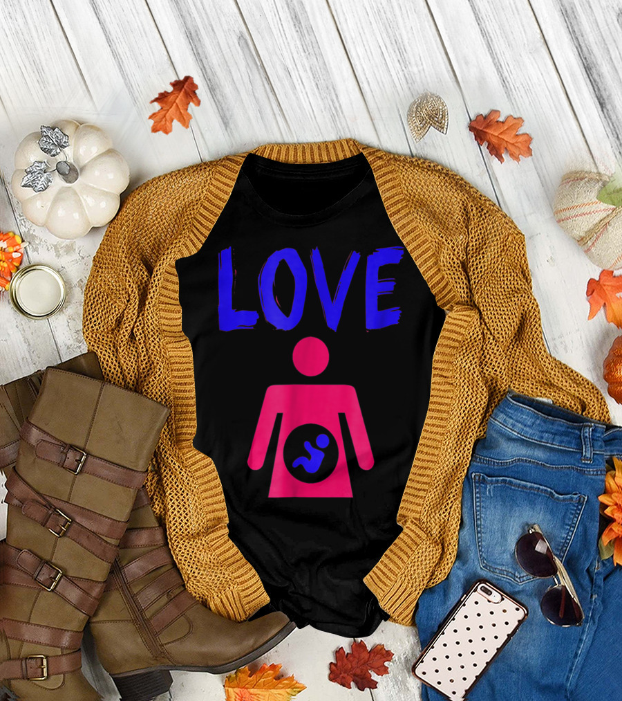 LOVE DAD MOM SON PREGNANCY T-Shirt