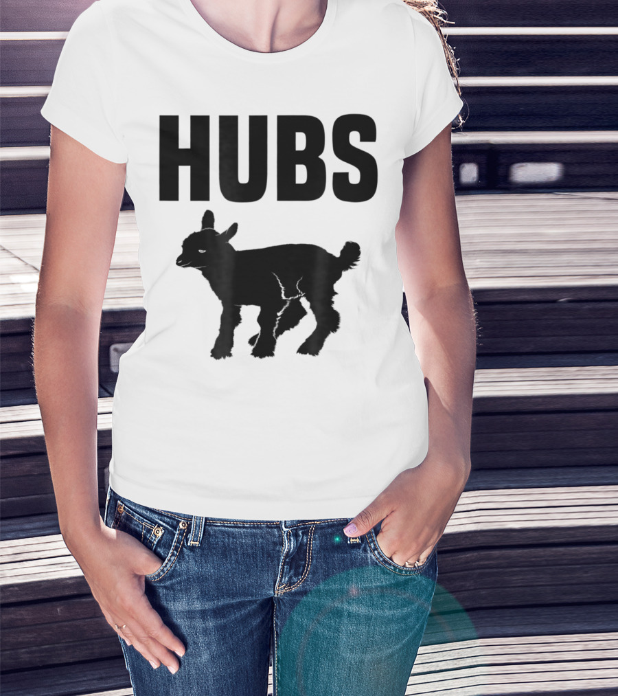 Hubs Baby Goat For Husband Wife Dad T-Shirt