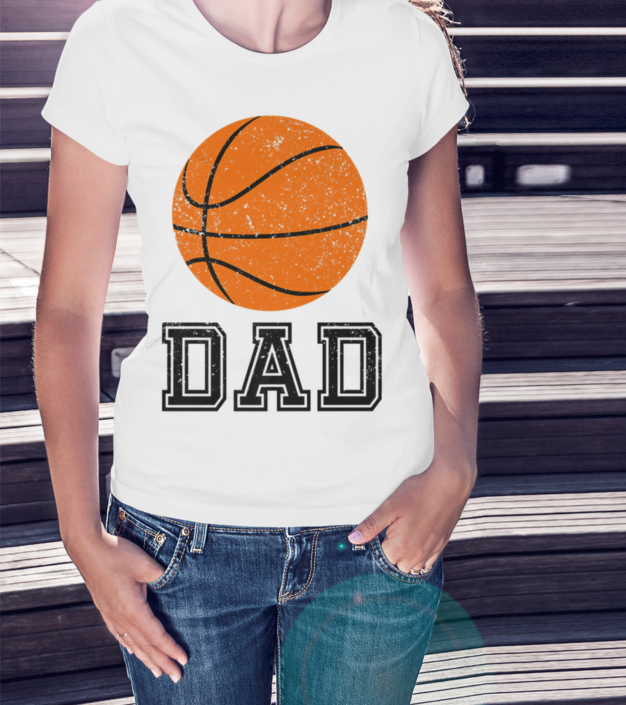 Basketball Dad Vintage Ball T-Shirt