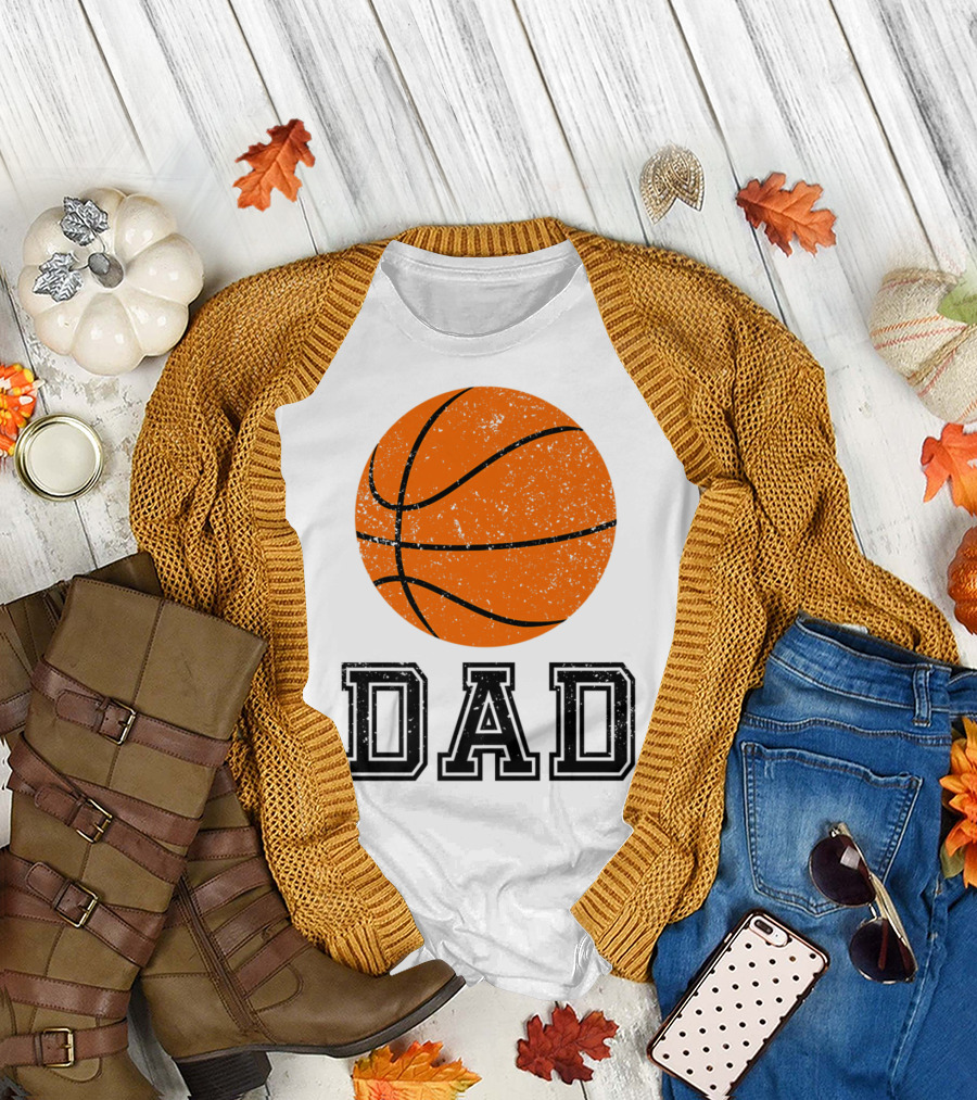 Basketball Dad Vintage Ball T-Shirt