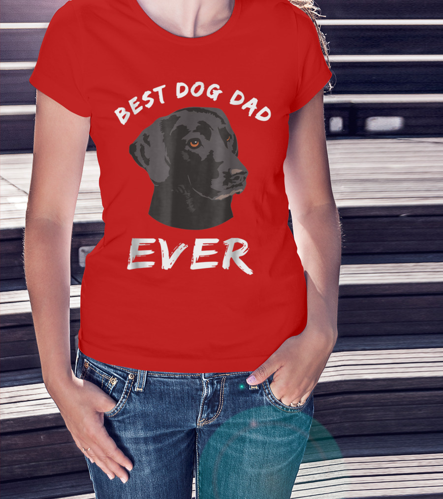 Best Dog Dad Ever Black Lab Retriever T-Shirt