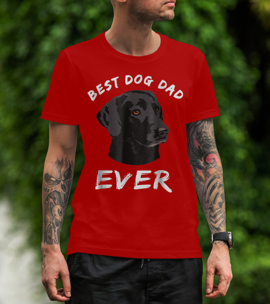 Best Dog Dad Ever Black Lab Retriever T-Shirt