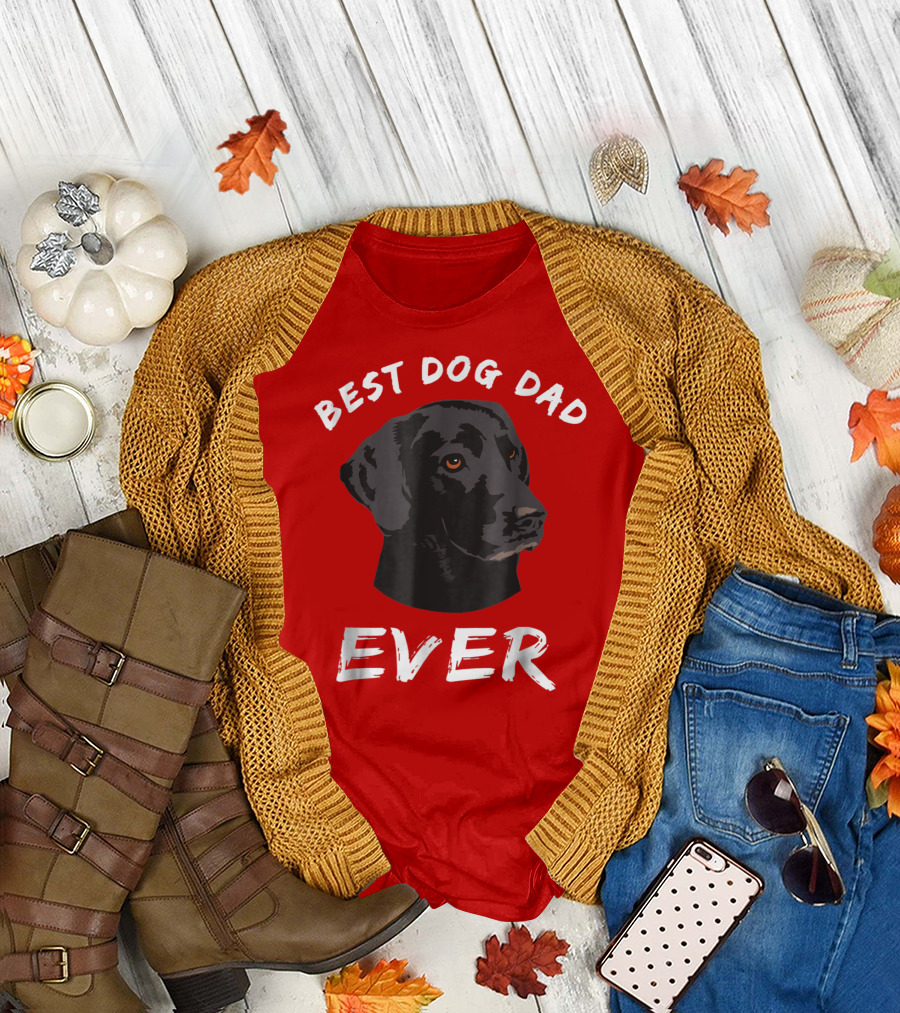 Best Dog Dad Ever Black Lab Retriever T-Shirt