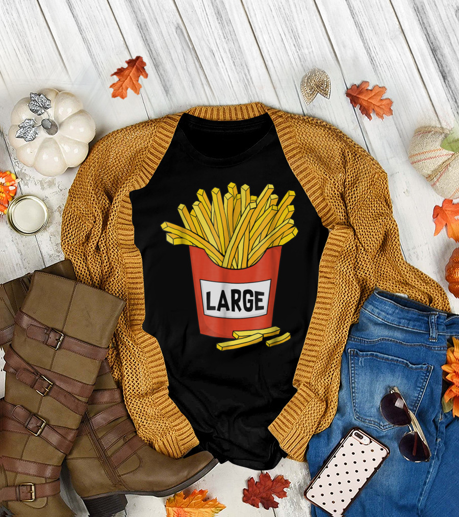 Large Golden French Fries Dad Coolest Big Collection T-Shirt