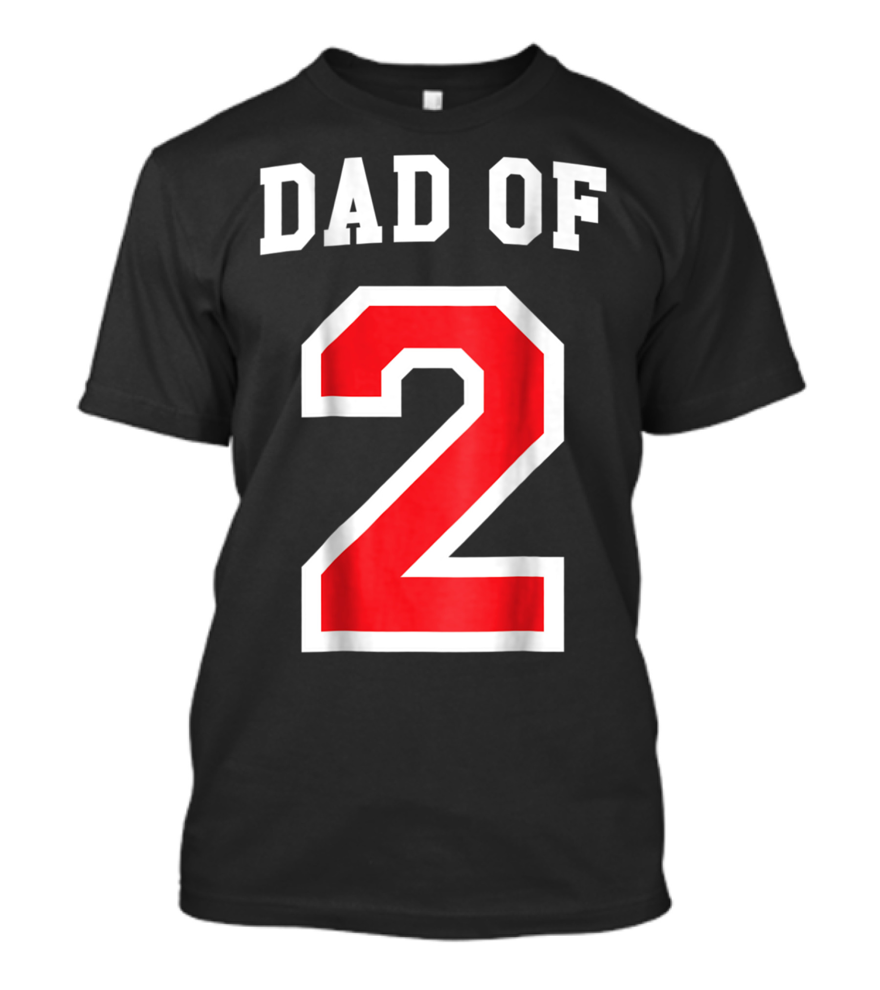 Dad Of Two Baseball Jersey Uniform Number 2 T-Shirt