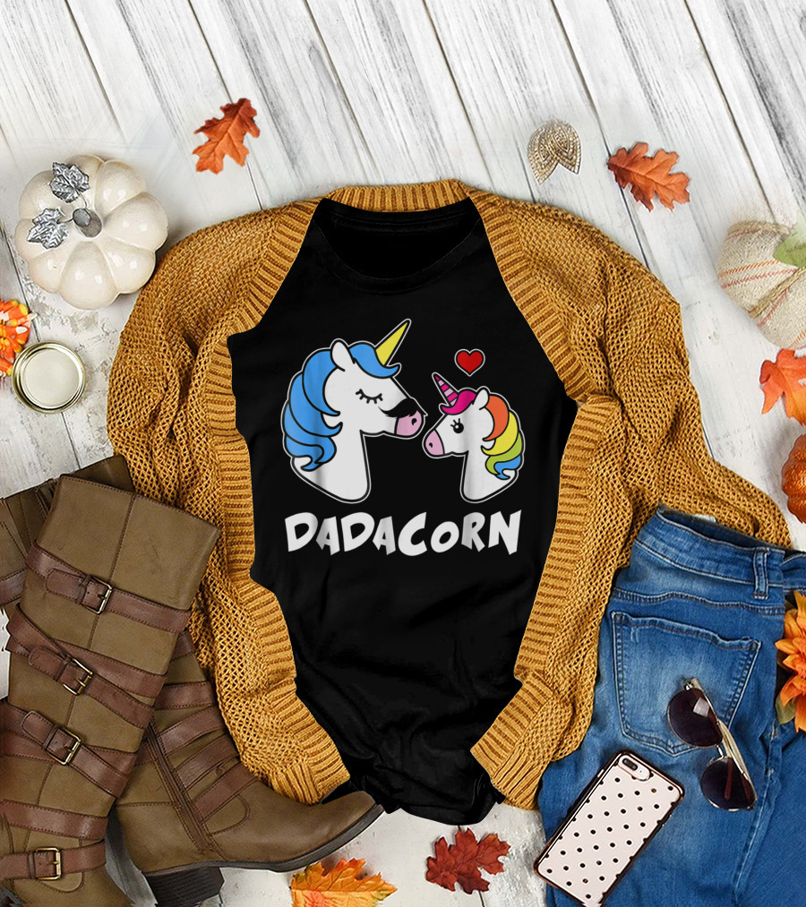 DADACORN Unicorn Dad and Daughter Love 33 T-Shirt