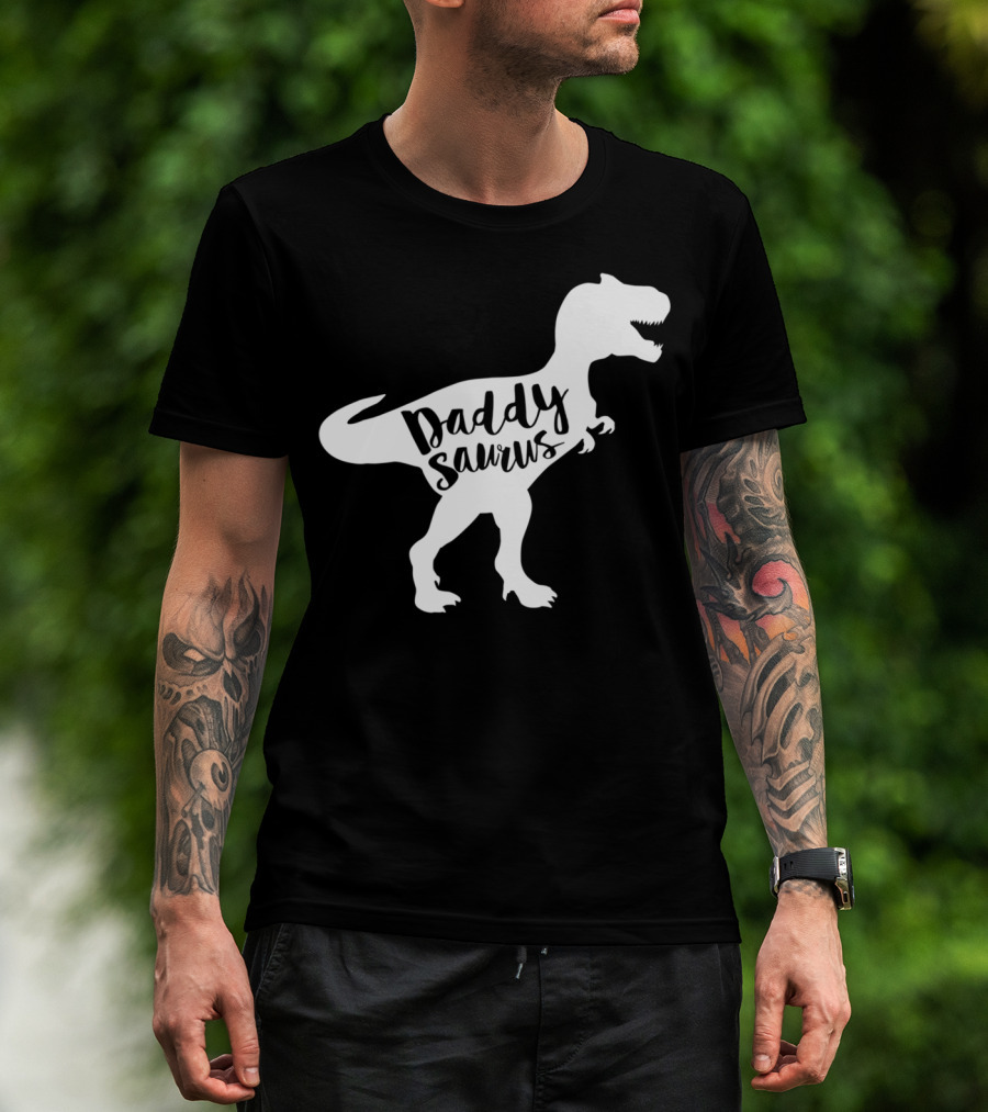 Daddysaurus Funny Dinosaur Dad Rex65 T-Rex T-Shirt