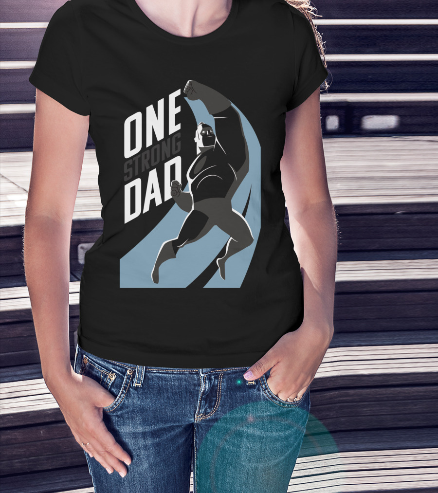 Disney Pixar Incredibles 2 One Strong Dad Iconic Heroic Pose T-Shirt