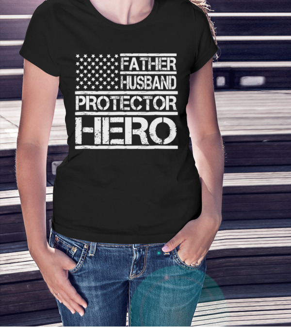Father Husband Protector Hero Dad96 Birthday Day T-Shirt