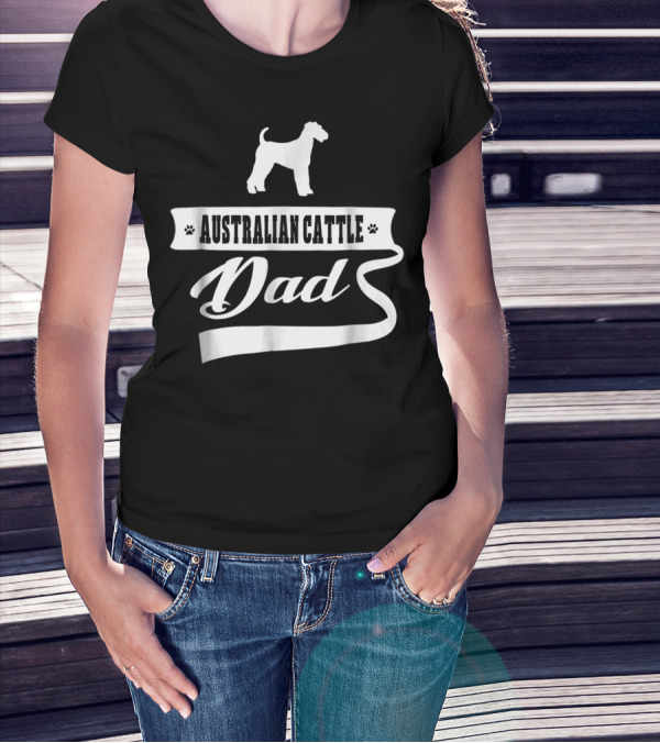 Australian Cattle Dad Dog Mens Animal Dogs T-Shirt