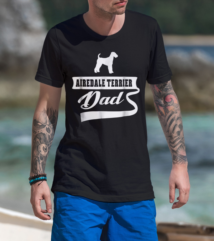 Airedale Terrier Dad Dog Mens Animal Dogs T-Shirt