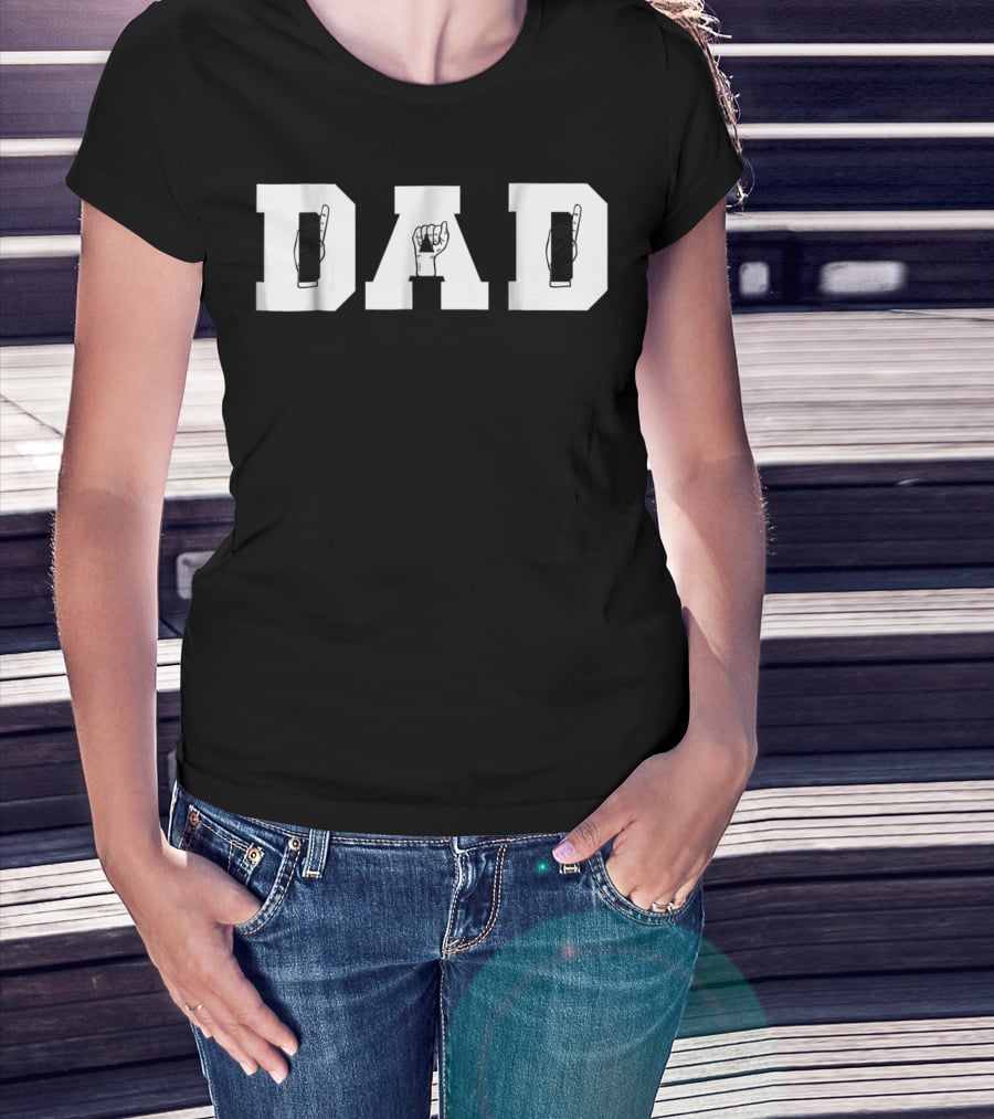 ASL Dad Sign Language American Sign Language Dad 77 T-Shirt