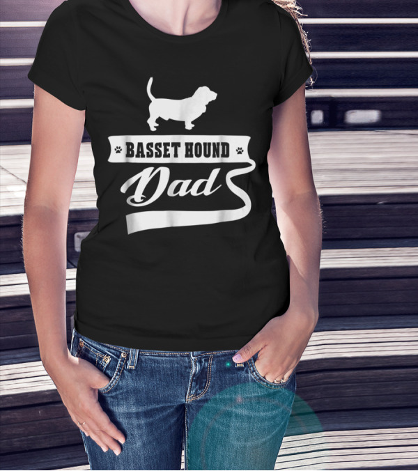 Basset Hound Dad Dog Mens Animal Dogs T-Shirt