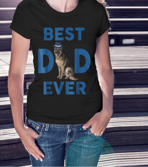 Best Dad Ever German Shepherd Pup64 T-Shirt